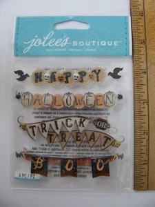 Jolee's Adornos DE COLECCIÓN BANNERS HALLOWEEN 4 Piezas Nuevo de Lote Antiguo - Imagen 1 de 1