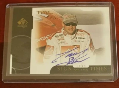 1999 Upper Deck SP Authentic "Sign of the Times" Tony Stewart Autograph Card - Image 1 of 2