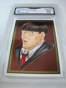 MOE HOWARD 2015 CHRONICLES OF THE THREE 3 STOOGES FOIL ART GRADED 10 C - Picture 1 of 1