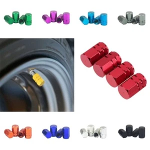 4x Car Tyre Tire Wheel Rims Stem Air Valve Screw Caps Dust Cover Car Accessories - Picture 1 of 16