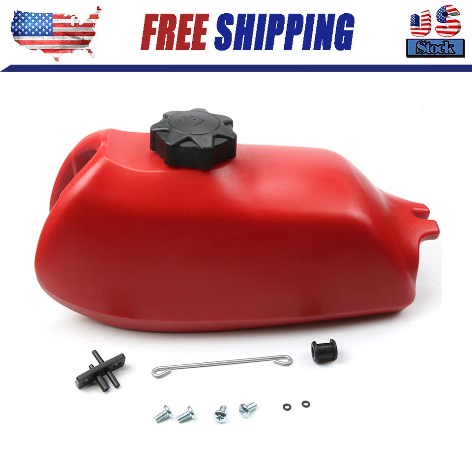 Tanque de combustível de plástico e tampa de gasolina vermelha para Honda ATC70 ATC 70 1972-1985 - Imagem 1 de 4