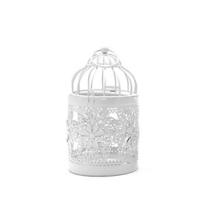 Hollow Holder Candlestick Tealight Bird Cage Vintage Wrought New