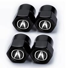 4x Black Hex Metal Alloy Tire Air Valve Stem Cap Fits Most Acura Cars & SUVs 