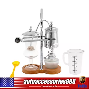 Belgian/Belgium Royal Family Balance Syphon Coffee Maker, Siphon Brewer, Silver - Picture 1 of 20