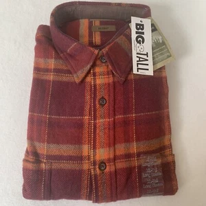 Vintage NWT St. Johns Bay Mens Flannel Shirt Brawny Heavy XL Tall Tartan Plaid - Picture 1 of 12