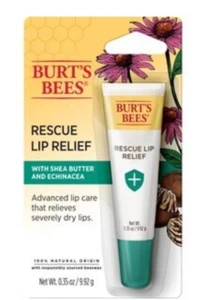 Burts Bees Rescue Lip Relief Shea Butter Echinacea For Dry Lips Natural Origin! - Picture 1 of 8