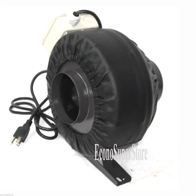 6" Inline Hydroponic Ventilation Fan Air Blower 440 CFM - 2890 RPM 110v - Image 1 of 3