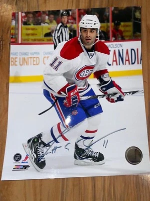 Scott Gomez Montreal Canadiens assinado 8x10 PSA/DNA CERTIFICADO DE AUTENTICIDADE - Imagem 1 de 3