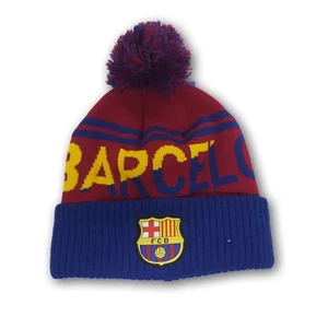 FC Barcelona Beanie offizielle Ware blau/burgundisch neu mit Etikett  - Bild 1 von 2