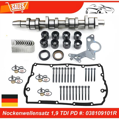 Nockenwellensatz 1,9 TDI PD Komplett For VW AUDI SKODA SEAT Stahl 038109101R--DT - Bild 1 von 4