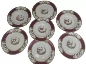 Myott Son & Co Royal Crown "Chelsea Bird" Ironstone Set - 4 Plates & 3 Bowls - Picture 1 of 19