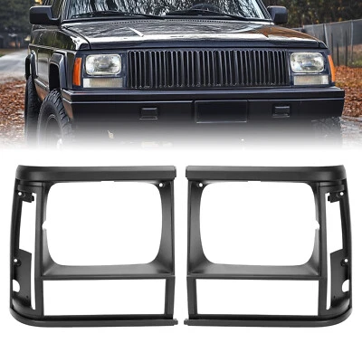 Headlight Bezel Headlight Door Trim For Jeep Cherokee Sport 91-96 Comanche 91-92 - Image 1 of 4