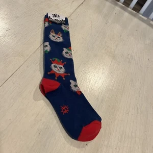 Sock It To Me Junior Knee High Socks Novelty Cats~NEW WITH TAGS - Picture 1 of 14