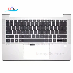 N10777-001 New For HP EliteBook 630 G9 Palmrest Upper Case US Backlit Keyboard - Afbeelding 1 van 2