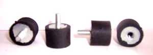 4 NUEVOS 1/4-20 Montaje Aislador de Goma Masculino/Femenino 1"" x 3/4"" HECHO EN EE. UU. - Imagen 1 de 1
