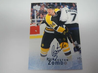 1995-96 Upper Deck Hockey Be A Player Rick Zombo #S136 Auto - Image 1 of 4