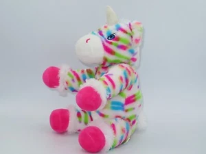 Sammie Kay Peluche Progresivo Unicornio Rosa Arco Iris ~Y Blanco Multicolor Juguete 10" - Imagen 1 de 4