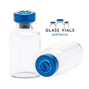 500 x 6ML CLEAR GLASS VIALS UNSTERILE AND UNSEALED ALUMINIUM LID - Picture 1 of 3