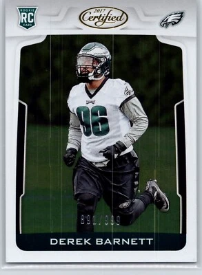 Derek Barnett 2017 Certified ! 891/999! Eagles Rookie - Image 1 of 2