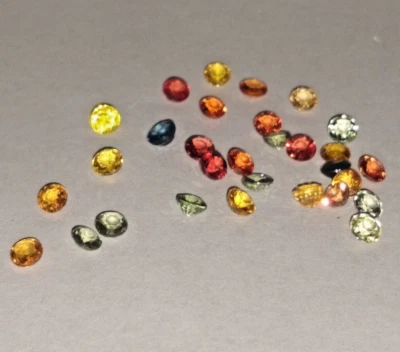 (30) .23ct. ea.  3A Top fancy colored sapphires 6.90ctw. - Image 1 of 3