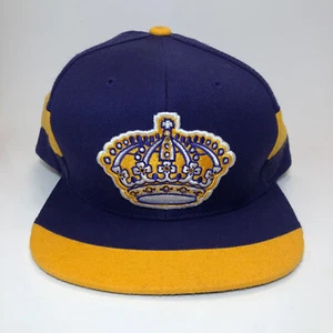VINTAGE LA Kings Mitchell & Ness Snapback Large Crown Hat - Picture 1 of 8