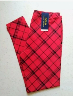 Legging Polo Ralph Lauren Niñas Jersey Elástico a Cuadros Rojo y Negro Talla XL 16 NUEVO CON ETIQUETAS Foto 1 de 4