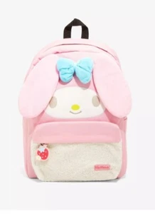 🐼💦 Sanrio 🐼💦 My Melody Fuzzy Strawberry Pink Rucksack Tasche 🐼 GB37*3 - Bild 1 von 10