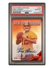 2012 Certified New Generation Mirror Red Kirk Cousins Auto Rookie RC Card /350