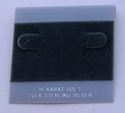 50ct Lot 18k Sterling Silver Plastic Holder Hanging Earring Display Card - Image 1 of 4