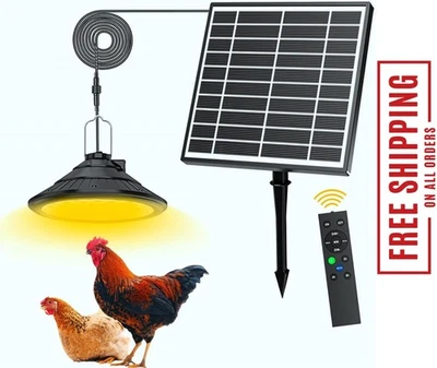 Solar Chicken Coop Light with Timer |  IP66 Waterproof & 16.4f... - Image 1 of 4