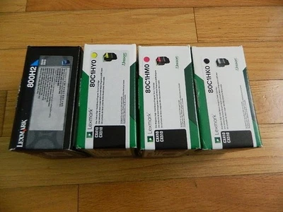 JUEGO ORIGINAL 4 TÓNER LEXMARK HI-YLD 801HK 801HC 801HY 801HM CX410 CX510 NUEVO SELLADO Foto 1 de 2