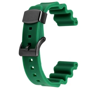 22mm Rubber Watch Bands Strap Green Silicone Quick Release Replacement Watch ... - Picture 1 of 7