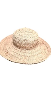 Helen Kaminski Stroh Sonnenhut breite Krempe & Kronendetail für Damen natur beige Co - Bild 1 von 8