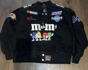 Vintage MJH Design M&M's Racing Jacket Kids Youth Sz XL Black Ken Schrader #36 - Picture 1 of 8