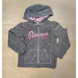 Disney Princess Aurora Velour Zip-Up Hoodie - Size 6 - Picture 1 of 5