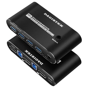 Kvm Switch displayport 1 Monitors 2 Computers 240hz 2 Port kvm Switches  - Afbeelding 1 van 7