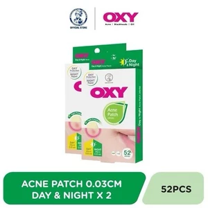 2 X OXY Anti Bacterial Acne Day & Night Patch 52s Double Action Absorbs Oil - Picture 1 of 5