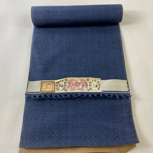 JAPANISCHER KIMONO STOFF TUCH BOLZEN INDIGO TSUMUGI REINE SEIDE BB6590 - Bild 1 von 5