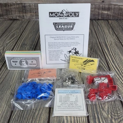 1999 Monopoly Justice League Of America Game Complete Sealed Replacement Parts - Image 1 of 4