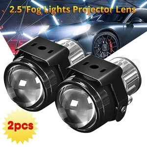 2PCS 2.5" Fog Lights Bi-Xenon Projector Lens Hi/Lo H11 H8 H9 Retrofit Universal - Picture 1 of 11