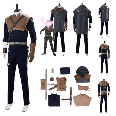 Jedi:Fallen Order Cal Kestis Cosplay Costume Halloween Coat+Pants full outifts - Image 1 of 4