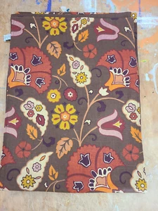 Weltmarkt "Braun mit orangefarbenen Blumen" 90 x 16 Tischläufer - Bild 1 von 4