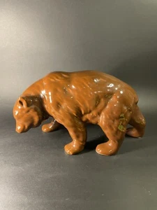 Große Keramik Bär Figur 5,5 "x 9" braun Vintage  - Bild 1 von 22
