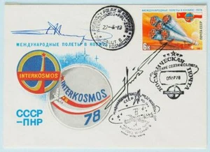RUSSIA 1978 SPACE, Orig SIGNED Klimuk+ Cosmonauts of Soyuz 30 to Salyut 6 Cover - Picture 1 of 5