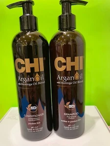 CHI Argan Oil Plus Moringa Oil Shampoo & Conditioner 11.5oz New & Authentic Duo - Picture 1 of 1