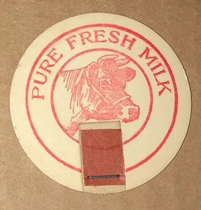 Milk Bottle Caps Vintage Lot of 2 Pure Fresh Dairy Farm Pogs Vintage Original - Picture 1 of 2