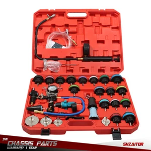 New 33pcs Radiator Pressure Tester Vacuum-Type Cooling Purge System Refill Kit - Picture 1 of 14