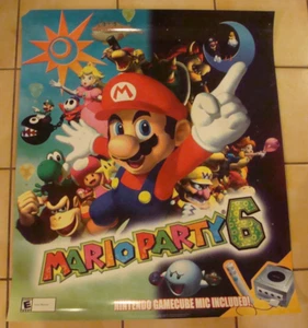 HUGE Nintendo GameCube ~Mario Party 6~ Toys R Us VINYL DISPLAY POSTER..LOOK. - Picture 1 of 5