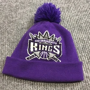 Sacramento Kings Adidas ￼NBA Pom Knit Beanie Hat Basketball Purple ￼ - Picture 1 of 9