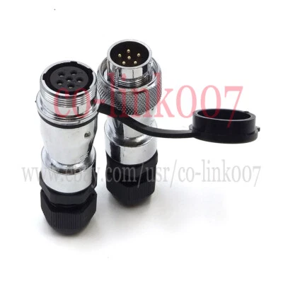 WS20 6pin LED Lighting Waterproof Electrical Power Connector Male Plug - Image 1 of 4